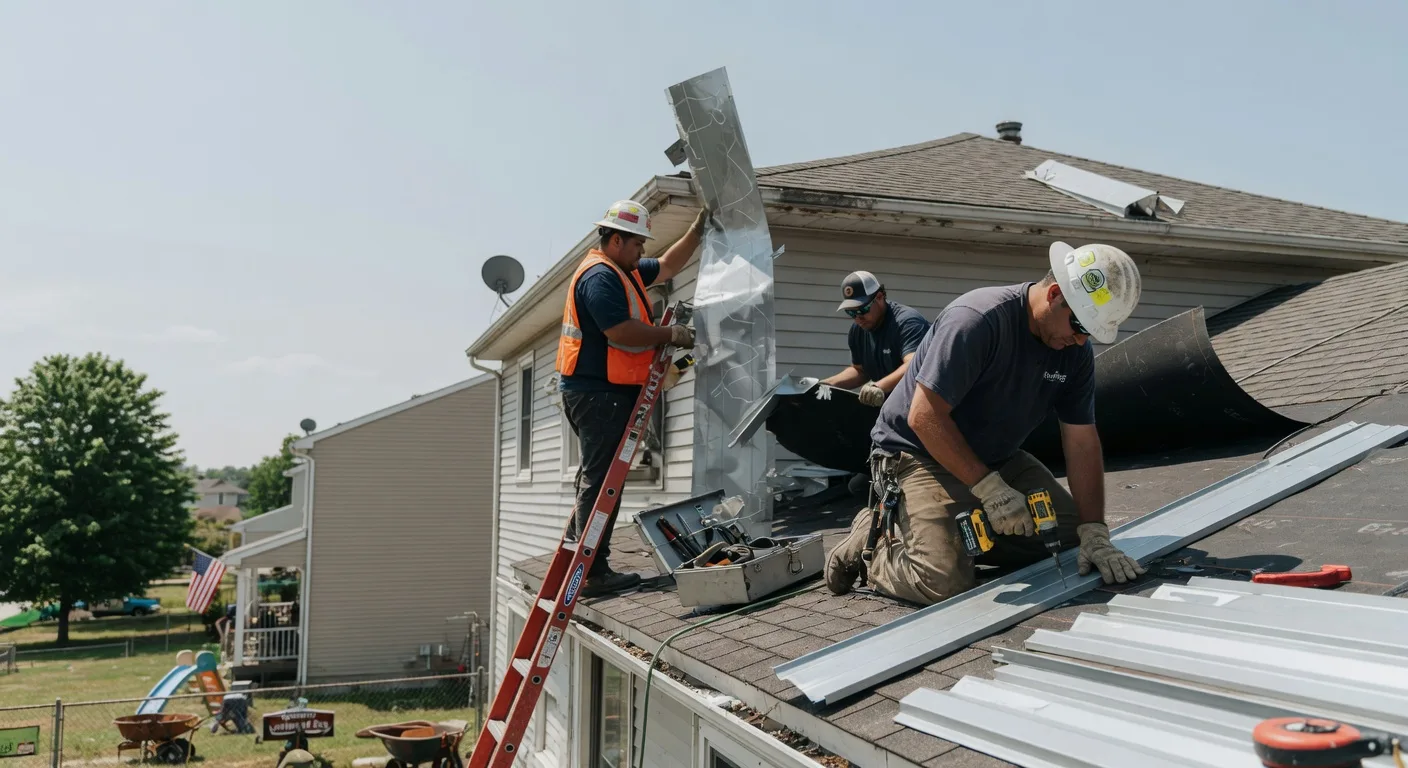 Storm Damage Metal Roof Repair in Hollandale, MN